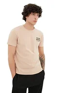 Koszule męskie - TRENDYOL Męska koszula Slim Standard Crew Neck Woven, beżowa, L, beżowy, L - miniaturka - grafika 1