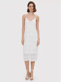 Sukienki - Vero Moda Sukienka letnia Honey 10272503 Biały Regular Fit - grafika 1