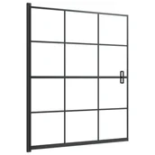 Ścianki i drzwi prysznicowe - Kabina prysznicowa, ESG, 116x140 cm, czarna - miniaturka - grafika 1