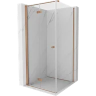 Kabiny prysznicowe - Mexen Mist-F kabina prysznicowa składana lewa 100 x 100 cm, transparent, miedź szczotkowana - 8A6T-100-100-65-00-L - miniaturka - grafika 1