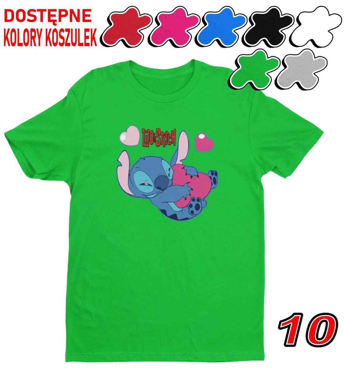 Koszulka Dziecięca Z Nadrukiem Dla Fana Stich Angel Słodziak -M 134-140