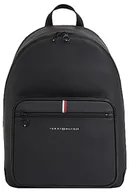 Plecaki - Tommy Hilfiger Plecak męski Th Essential Pique, jeden rozmiar, Czarny, rozmiar uniwersalny - miniaturka - grafika 1