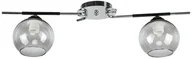 Lampy sufitowe - MLAMP LAMPA sufitowa ELM1955/2 8C BL MLAMP metalowa OPRAWA loftowa szklane kule chrom czarne ELM1955/2 8C BL - miniaturka - grafika 1