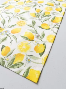 Prostokątny bawełniany obrus plamoodporny z wzorem Cytrynki - Obrusy i serwetki - miniaturka - grafika 1