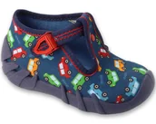 Buty dla chłopców - Kapcie dziecięce Befado 110P509 chłopięce domowe do przedszkola zapinki -23 - miniaturka - grafika 1