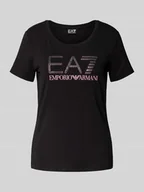 Koszulki i topy damskie - T-shirt z detalem z logo - miniaturka - grafika 1