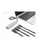 Huby USB - DeLOCK USB 10 Gbps USB Type-C Hub with 2 x USB Type-A and 2 x USB Type-C, USB hub grey - miniaturka - grafika 1