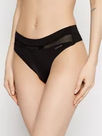 Majtki damskie - Calvin Klein Underwear Stringi 000QF6047E Czarny - miniaturka - grafika 1