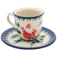 Filiżanki - Filiżanka Do Herbaty Kawy 180 Ml Ze Spodkiem - Ceramika Artystyczna Bolesławiec - miniaturka - grafika 1