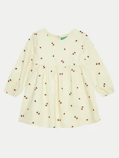 United Colors Of Benetton Sukienka codzienna 40CYGV020 Beżowy Regular Fit - Sukienki i spódniczki dla dziewczynek - miniaturka - grafika 1