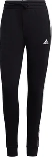 Spodnie damskie adidas Essentials 3-Stripes Fleece czarne HZ5753-S - Spodnie męskie - miniaturka - grafika 1