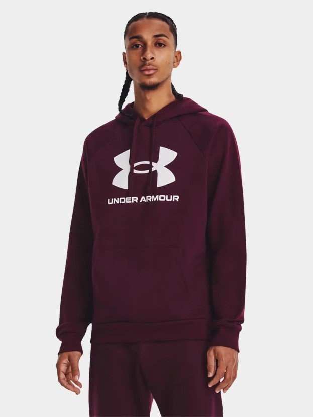 Bluza męska Under Armour Rival Fleece Logo HD 1379758-600 Bordowy