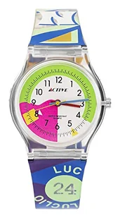 Active damski zegarek na rękę Woman Act-006 analogowy kwarcowy ACT-006 Pasek niebiesko-zielony - Paski - miniaturka - grafika 1