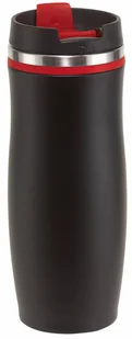 Kubek termiczny o podwójnych ściankach DARK CREMA, czarny, czerwony - Kubki termiczne - miniaturka - grafika 1