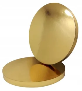Zestaw PODKŁAD POD TORT ZŁOTY 26 CM GRUBY STYRODUR 2 CM+ZŁOTY BOK - Dodatki do ciast w proszku - miniaturka - grafika 1