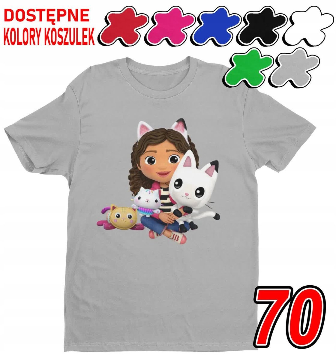 Dziecięca Koszulka Z Nadrukiem Duży Wybór Koci Domek Gabi -L 146-152