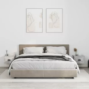 vidaXL Wiszące szafki nocne, 2 szt., szarość betonu, 41,5x36x28 cm - Szafki nocne - miniaturka - grafika 1
