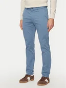 Spodnie męskie - Boss Chinosy 50510933 Niebieski Slim Fit - miniaturka - grafika 1