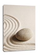 Obrazy i zdjęcia na płótnie - Kamień i wzory na piasku - obraz na płótnie Wymiar do wyboru: 30x40 cm - miniaturka - grafika 1