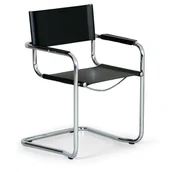 Fotele i krzesła biurowe - B2B Partner Krzesło konferencyjne skórzane MISTA 002/JER4CN - miniaturka - grafika 1