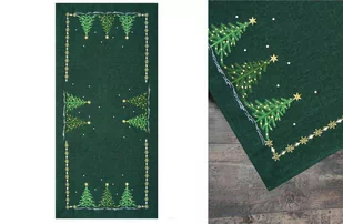 Greno Bieżnik świąteczny Christmas Zielony - Ozdoby bożonarodzeniowe - miniaturka - grafika 1