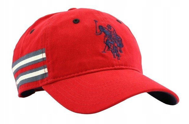 Czapka z daszkiem męska młodzieżowa U.S. Polo Assn. Haft Czerwona 54-59cm