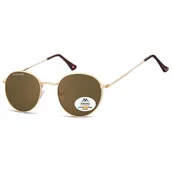 Okulary przeciwsłoneczne - Okulary LENONKI STALOWE POLARYZACYJNE PRZECIWSŁONECZNE Solidne HD ZŁOTE - Montana - miniaturka - grafika 1