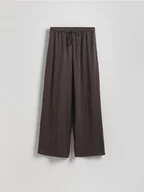 Spodnie damskie - Reserved - Spodnie palazzo - ciemnobrązowy - miniaturka - grafika 1