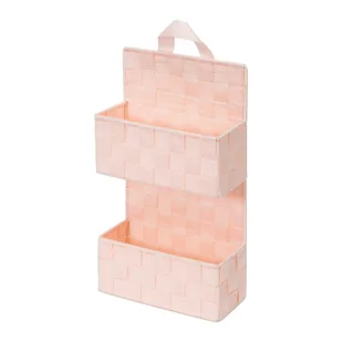 Jasnoróżowy 2-poziomowy koszykwiszący Compactor Bristol - Koszyki łazienkowe - miniaturka - grafika 1