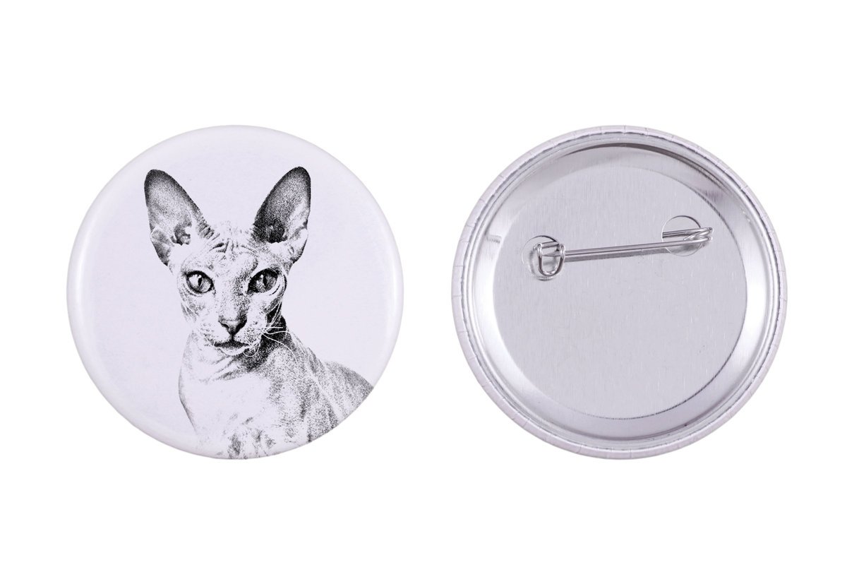 Peterbald - ozdoba plecaka, personalizowana przypinka, idealny gadżet dla miłośników zwierząt marki Art-Dog