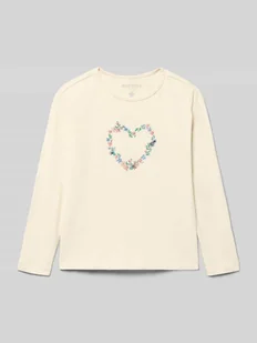 Bluzka z długim rękawem z nadrukowanym motywem - Koszulki dla dziewczynek - miniaturka - grafika 1