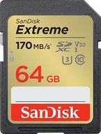 Karty pamięci - SanDisk Extreme SDXC 64 GB Class 10 UHS-I/U3 V30 - miniaturka - grafika 1