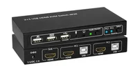 Przełączniki KVM - Microconnect MC-HDMI-USBKVM przełącznik KVM Czarny MC-HDMI-USBKVM - miniaturka - grafika 1