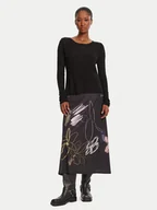 Sukienki - Desigual Sukienka codzienna Kala 25WWVK25 Czarny Slim Fit - miniaturka - grafika 1