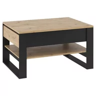 Ławy i stoliki kawowe - Stolik kawowy QUANT QA-09 dąb artisan/czarny - miniaturka - grafika 1