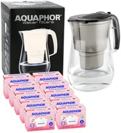 Dzbanki filtrujące - Dzbanek filtrujący wodę Aquaphor Onyx 4.2 L CZARNY TRITAN + 10 Filtrów Wkładów Magnezowych MG+ - miniaturka - grafika 1