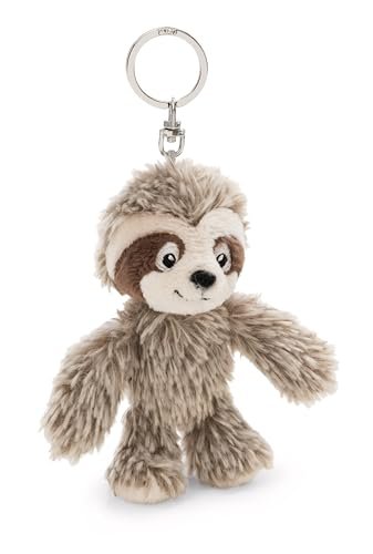 NICI 62401 Brelok do kluczy, leniwiec Izzy Icetumbler, wierny pluszowy towarzysz przy plecaku lub torbie, zawieszka, wisiorek dla małych i dużych, 10 cm, beżowy