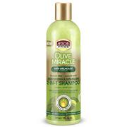 Szampony do włosów - African Pride, Olive Miracle 2 in 1 Shampoo, Szampon do włosów, 355l - miniaturka - grafika 1