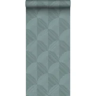 Tapety - Tapeta flizelinowa z ekoteksturą Motyw 3D szaro-niebieskim - 53 cm x 10.05 m - ORIGIN - miniaturka - grafika 1