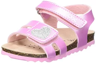 Buty dla dziewczynek - Geox Dziewczęce sandały dla dziewczynek B CHALKI Girl Sandal, różowe/srebrne, 23 EU, Różowy srebrny, 23 EU - grafika 1