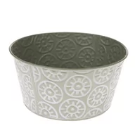 Donice - Osłonka metalowa na doniczkę Farisa zielony, 18,5 x 9 cm - miniaturka - grafika 1