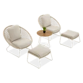 Meble ogrodowe - Zestaw Mebli Wypoczynkowych Do Ogrodu Amanti Duo Light Beige - Furrore - miniaturka - grafika 1