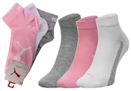 Skarpetki damskie - Puma Skarpety Skarpetki Stopki 3 Pary Pink/White/Grey 907961 04 39-42 - miniaturka - grafika 1