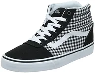 Koszulki i topy damskie - Vans Damskie buty sportowe Ward Canvas Hi-Top, Czarna kratka czarna 3,5 cm - 36.5 EU - miniaturka - grafika 1