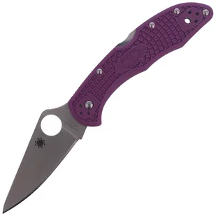 Spyderco inc Nóż Delica 4 FRN Purple Flat Ground Plain (C11FPPR) C11FPPR - Noże - miniaturka - grafika 1