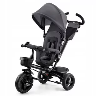 Rowerek trójkołowy z funkcją spacerówki Kinderkraft AVEO Malachite Grey - Rowerki trójkołowe - miniaturka - grafika 1
