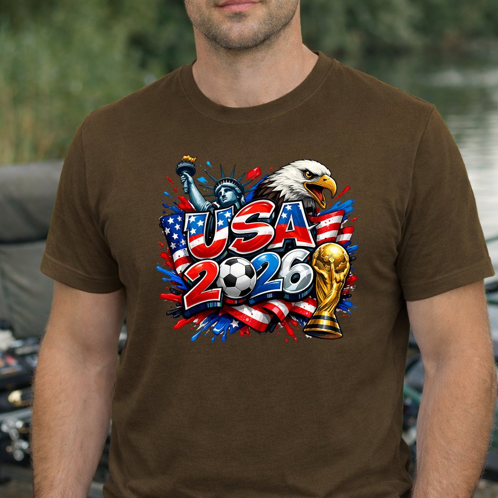Koszulka WORLD CUP 2026 USA kolor brązowy rozmiar M