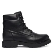 Botki męskie - Trapery Tommy Hilfiger Flex Th Outdoor Rs FM0FM05600 Czarny - miniaturka - grafika 1