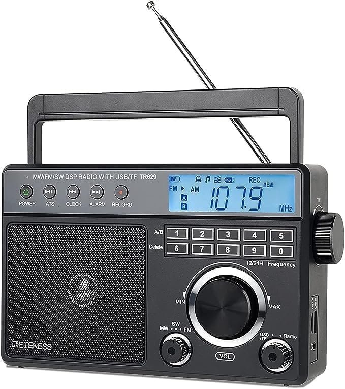 Retekess TR629 Radio Przenośne, sieciowo-bateryjne