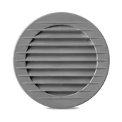 Kratki wentylacyjne - KRATKA OKRĄGŁA Z SIATKĄ FI 90 SZARY - miniaturka - grafika 1